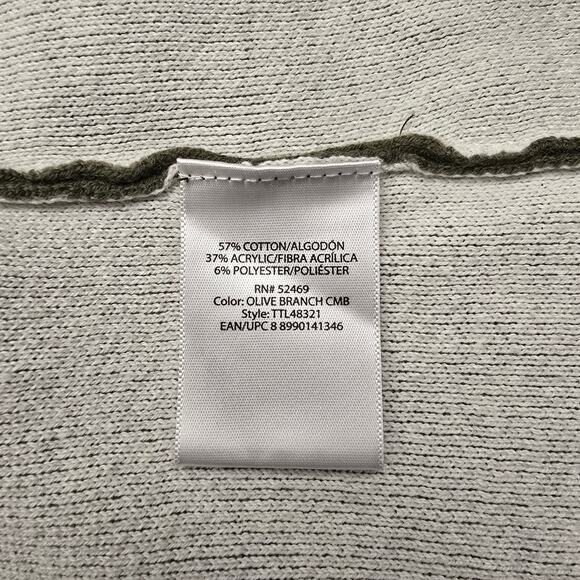 Women's Time And Tru Green Open Longer Knit Cardigan - Size Medium - Picture 7 of 8